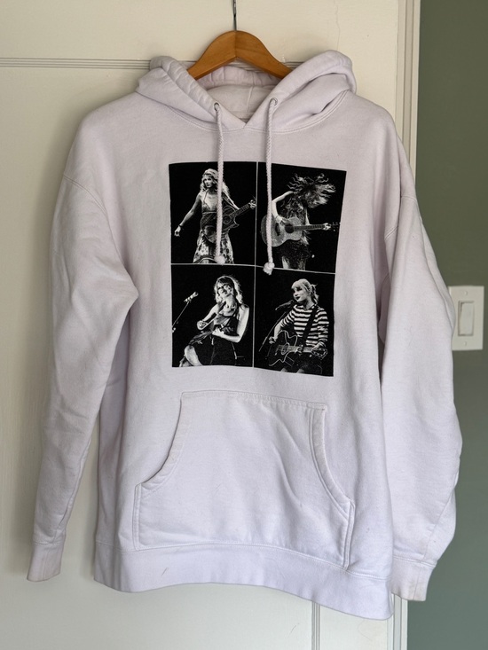 Taylor Swift Tops - Taylor Swift Eras Tour 2023 White Collage Hoodie